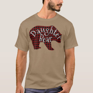 Camiseta Xadrez Vermelha do Urso Filha das Mulheres