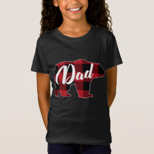 Camiseta Xadrez Vermelha Engraçado, Roupa do Urso Buffalo,