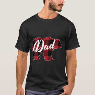 Camiseta Xadrez Vermelha Engraçado, Roupa do Urso Buffalo, 