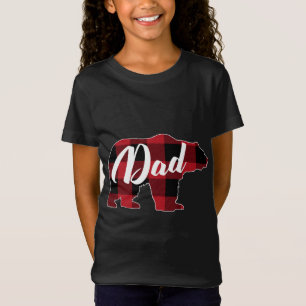Camiseta Xadrez Vermelha Engraçado, Roupa do Urso Buffalo,