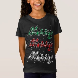 Camiseta Xadrez Vermelha Feliz Natal Xmas com floco de neve