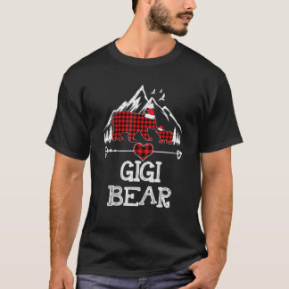 Camiseta Xadrez Vermelha Gigi Bear Correspondente à Família