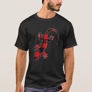 Camiseta Xadrez Vermelha Leopard Gecko Hat Papais noeis Nat