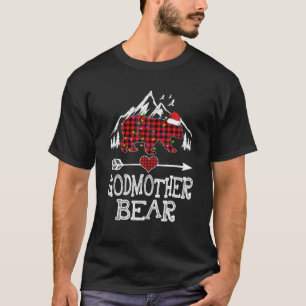 Camiseta Xadrez Vermelha Madrinha Urso Búfalos Mate Família
