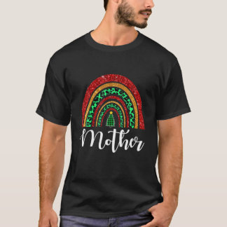 Camiseta Xadrez Vermelha Mãe Arco-Íris Correspondente Famíl