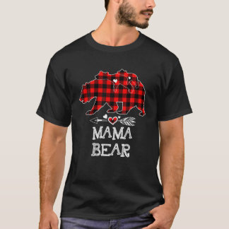 Camiseta Xadrez Vermelha Mama Ursa Dois Cubos Correspondend