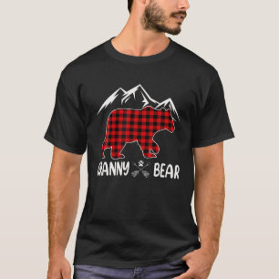 Camiseta Xadrez Vermelha Mamãe Ursa Natal Pajama Correspon