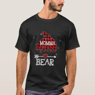 Camiseta Xadrez Vermelha Mamãe Urso Bear Cubo Correspondent