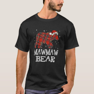 Camiseta Xadrez Vermelha Mawmaw Urso Buffalo Família Pajam