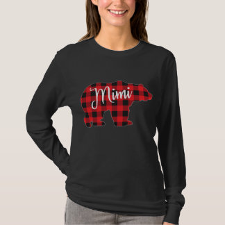 Camiseta Xadrez Vermelha Mimi Urso Correspondente à Família