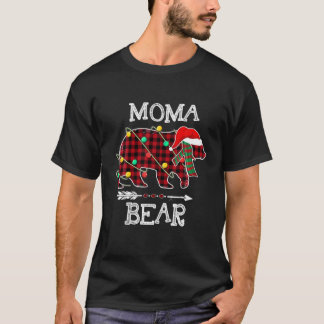 Camiseta Xadrez Vermelha Moma Urso Correspondente à Família