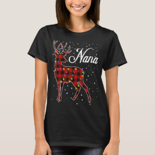 Camiseta Xadrez Vermelha Nana Reindeer Buffalo Matando Famí