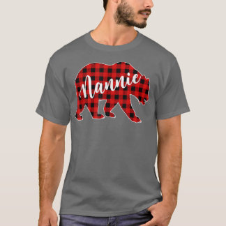 Camiseta Xadrez Vermelha Nannie Bear Correspondendo à Famíl
