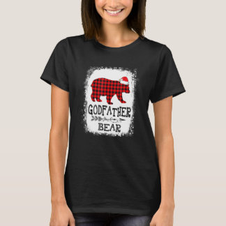 Camiseta Xadrez Vermelha Padrinho Bear Família Natal Pajama