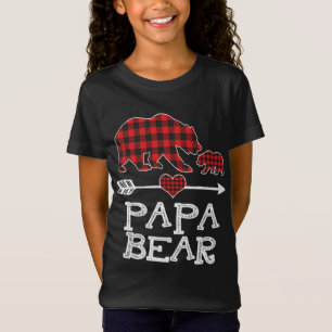 Camiseta Xadrez Vermelha Papá Urso Um Cubo Correspondente B