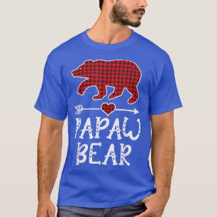 Camiseta Xadrez Vermelha Papaw Bear Engraçado Pajama 1635