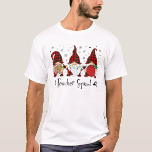 Camiseta Xadrez Vermelha Policial Gnomo, pijamas de Natal
