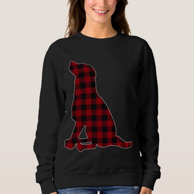 Camiseta Xadrez Vermelha Preta Lab Preto Figurando com a Fa (Frente)