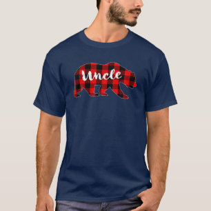 Camiseta Xadrez Vermelha Tio Urso Buffalo Família Pajama Ch