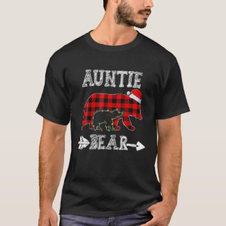 Camiseta Xadrez Vermelha Urso-Da-Tia Criança Natal Papais n