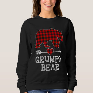 Camiseta Xadrez Vermelha Urso Grumpy Correspondendo Família
