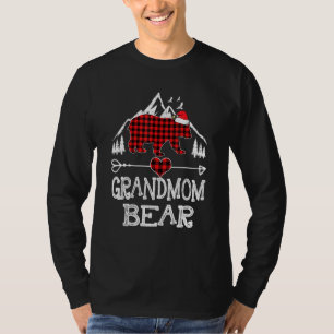 Camiseta Xadrez Vermelha Vovó Urso Correspondente à Família