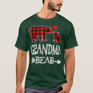 Camiseta Xadrez Vermelha Vovó Urso Natal Pajama Corresponde
