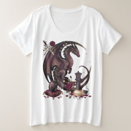 Camiseta Xadrez Xeque-Mate Dragão Gótico