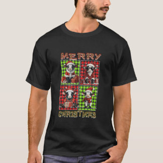 Camiseta Xadrezes-Búfalo-Vaca-Búfalo-Vaca-Feliz