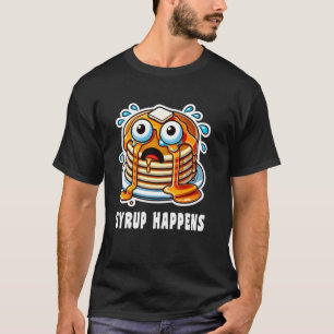 Camiseta Xarope Acontece Engraçado Pancake Lover Humor Do C