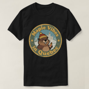 Camiseta Xarope de Bordo Retro de Quebec