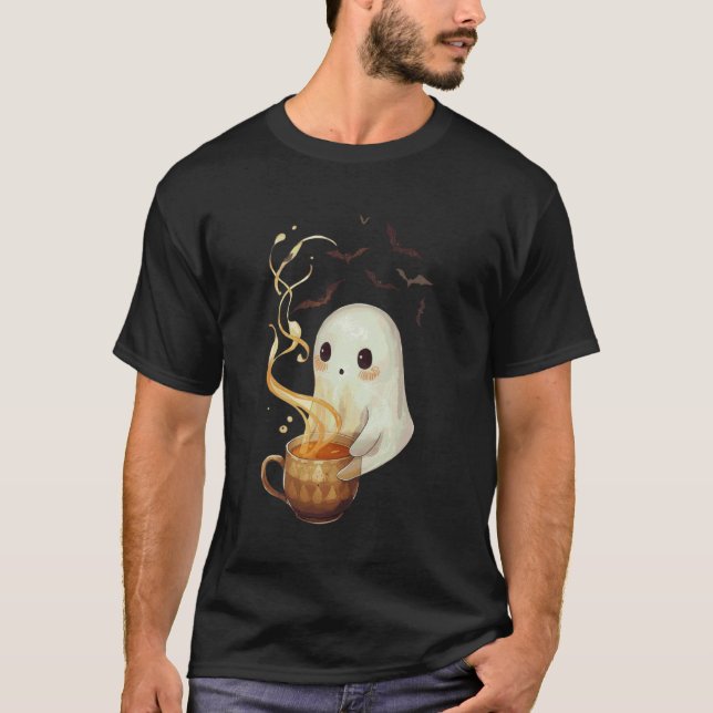 Camiseta Xarope de Café com Leite de Abobrinha de Fantasma  (Frente)