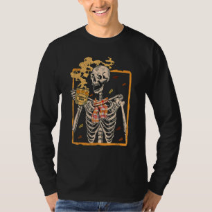 Camiseta Xarope de Leite de Abobora com Esqueleto de Hallow