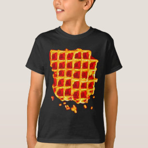Camiseta Xarope de Waffle Belga Café da Manhã Lanche Waffle