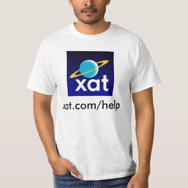 Camiseta xat_logo, xat.com/help (Frente)