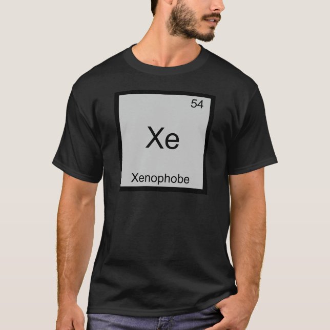 Camiseta Xe - Símbolo de Elemento de Química Diver (Frente)