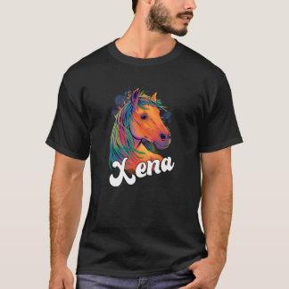 Camiseta XENA Adorável Nome de Menina com Belo Cavalo
