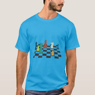 Camiseta Xeque-mate Chess Grandmaster Knight Rook King Ches