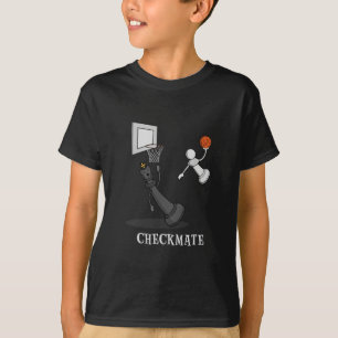 Camiseta Xeque-Mate Engraçado Tabuleiro de Xadrez Rei Peão