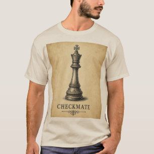 Camiseta Xeque-Mate Rei de Xadrez Vintage