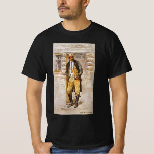 Camiseta Xerife Retrato de Seltzer, Vintage West Cowboy
