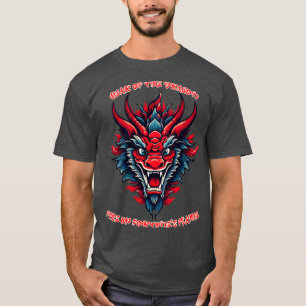 Camiseta Xian Nian Kuai LeYear do Dragão Fire Up Fortun