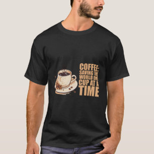 Camiseta Xícara de café Barista Coffein Morning Engraçado S