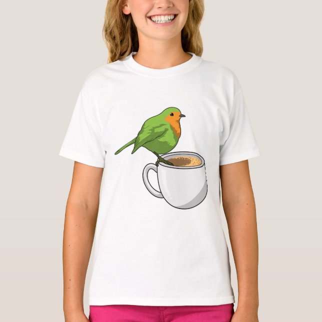 Camiseta Xícara de café Bird (Frente)