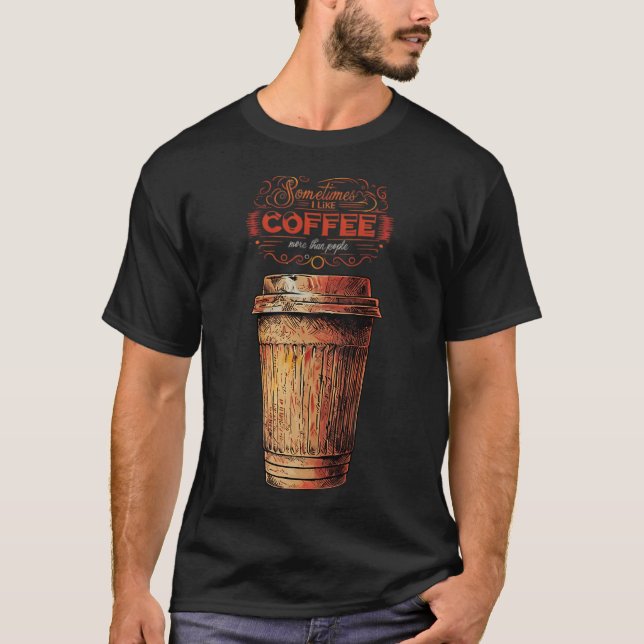 Camiseta Xícara De Café Desenhada à Mão (Frente)