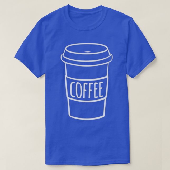 Camiseta Xícara De Café Engraçada Com Café Grafia (Frente do Design)