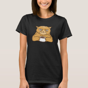 Camiseta Xícara de Café Espresso Sleeping Cat Coffee Homens