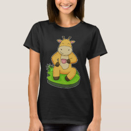 Camiseta Xícara de café Girafa