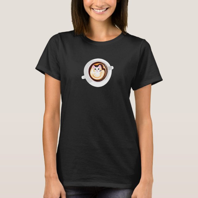 Camiseta Xícara de café lindo café em forma de c (Frente)