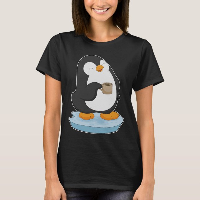 Camiseta Xícara de Café Pinguim (Frente)